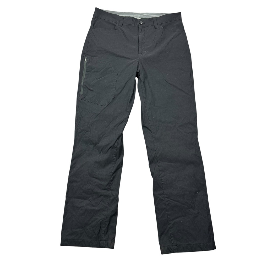 Eddie‎ Bauer Fleece Lined Tech Pants Men 34x32 (33x31) Black Outdoors Nylon